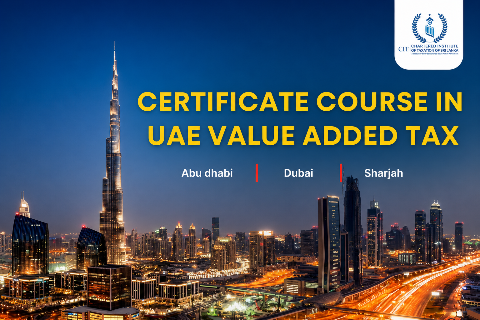 Certificate Course in UAE Value Added Tax - 2026